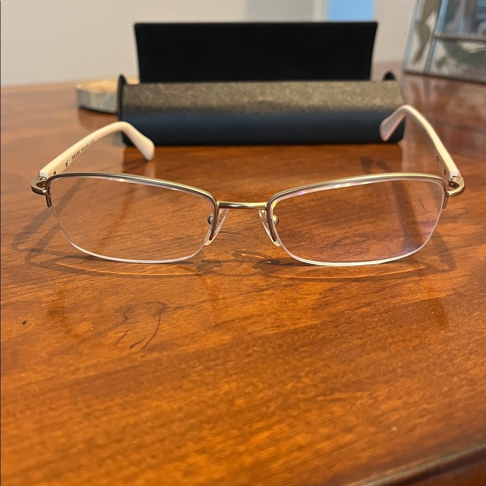 Prada Women's Rectangular Silver Gunmetal Frame E… - image 2